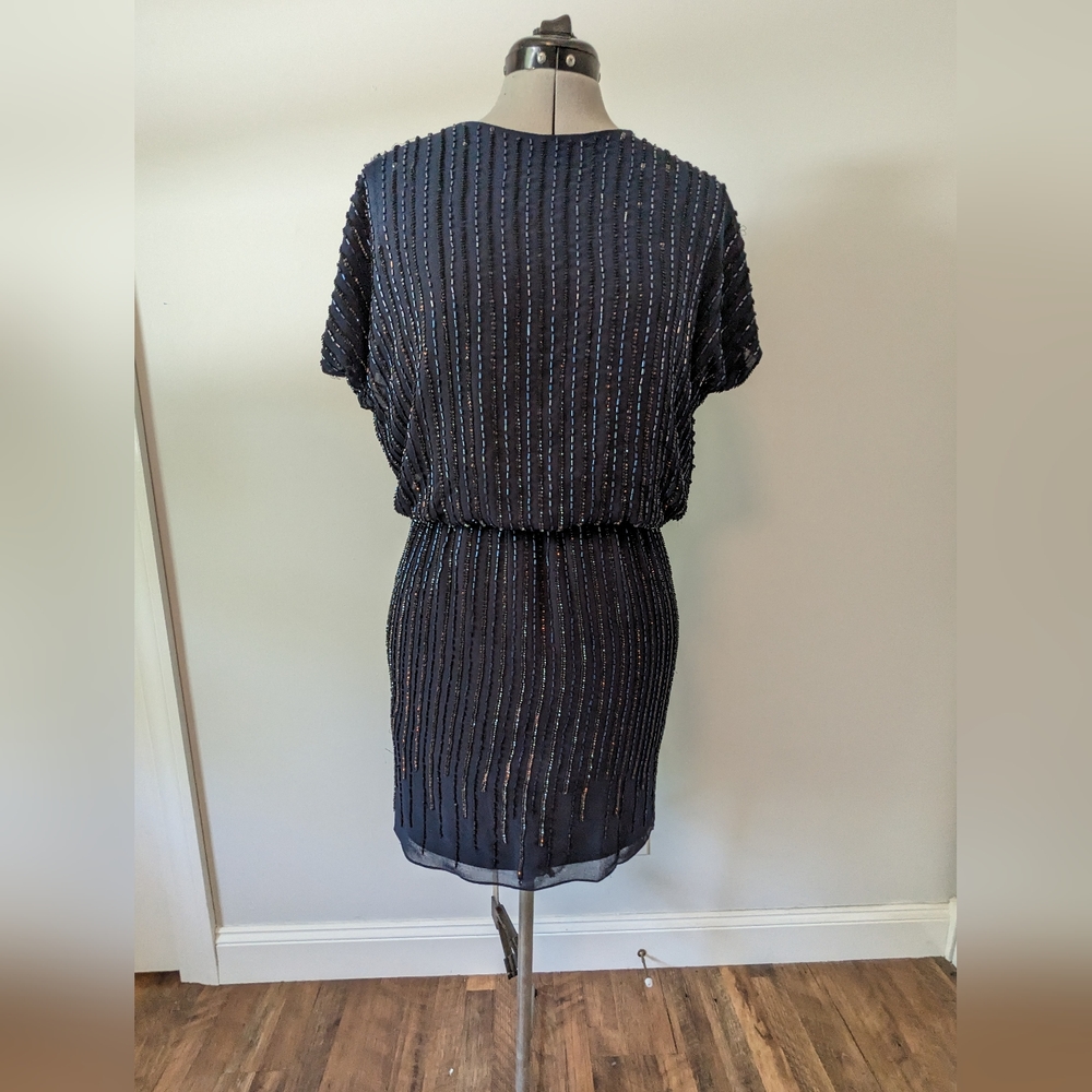 MNG sequin low back mini dress